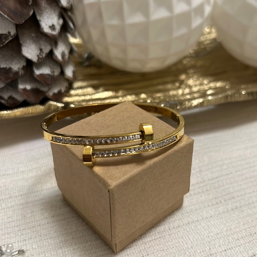 Spike Bangle Gold Bracelet